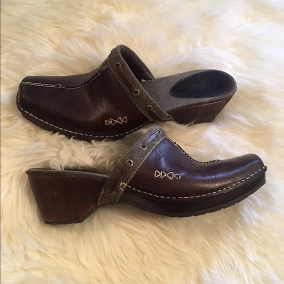 timberland mules and clogs